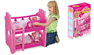 Children Pretend Play <strong>Plastic</strong> <strong>Doll</strong> Bed Toy with <strong>Doll</strong> - Product Image 2