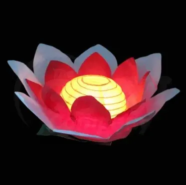 Biodegradalbe Kunstmatige Papier Lotus Bloemen Chinese Lantaarns Drijvende Lantaarn