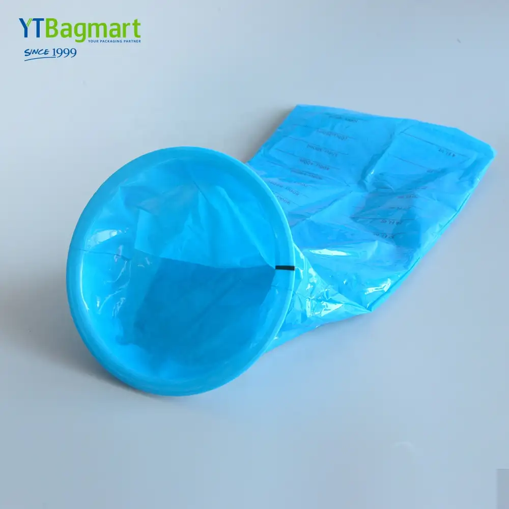 YTBagmart 50 Pack portátil de plástico vomitar Emesis bolsas desechables Pe bolsas de vómito con medición Hospital avión enfermedad