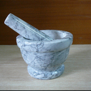 Venta al por mayor precio barato redondo granito piedra Molcajete <span class=keywords><strong>guacamole</strong></span> Maja conjunto caja embalada condimento para sal y uso de alimentos - Product Image 5