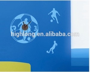 2015 pour boy de Football Design autocollant vinyle amovible Room Decor <span class=keywords><strong>mur</strong></span> montre - Product Image 1