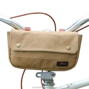 Bicycle Front Pouch Bike Panniers Canvas Leather bike handlebar bag cycling