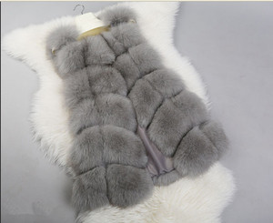 Abrigo de invierno para mujer, chaleco de piel sintética de alta calidad, cálido, largo, elegante - Product Image 4