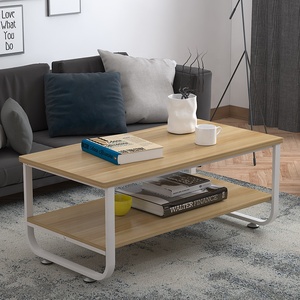 Creative U-shaped Angle Steel Wood <strong>Low</strong> <strong>Table</strong> Coffee Tea <strong>Table</strong> - Product Image 6
