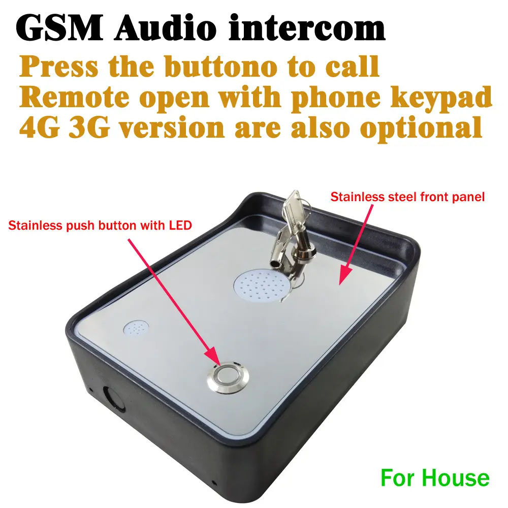 जीएसएम विला इंटरकॉम ऑडियो के लिए घंटी इंटरकॉम, घर, अपार्टमेंट और मदद बिंदु