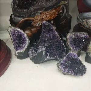Charming pedra ametista de cristal de quartzo, ametista em forma de cristal de quartzo