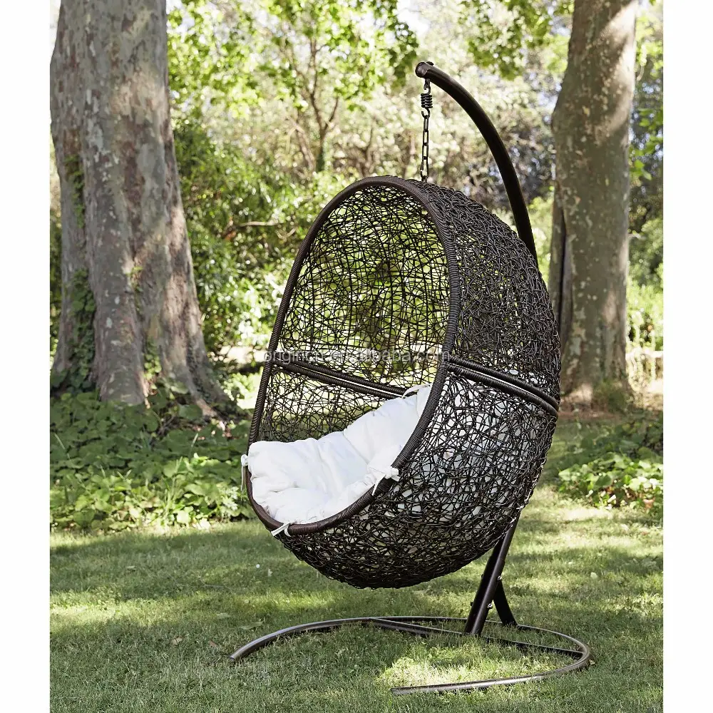 Chaise à bascule en rotin, mobilier décoratif d'intérieur, de patio, design tricoté