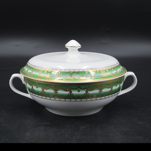 Nouvelle conception, vente chaude, service de table en porcelaine ronde dorée de style égyptien, avec un <span class=keywords><strong>prix</strong></span> <span class=keywords><strong>bas</strong></span> - Product Image 4