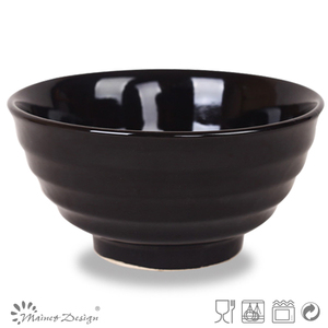 17.7cm noir japonais en céramique bol de nouilles - Product Image 1