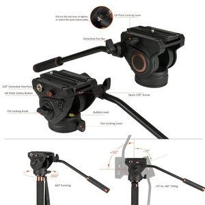 Carbon Sợi Video Máy Ảnh <span class=keywords><strong>Monopod</strong></span> Với Chất Lỏng Đầu Và Có Thể Tháo Rời Cơ Sở Tripod - Product Image 3