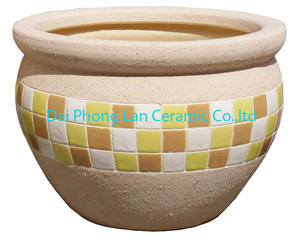 Prix de gros pot de fleur d'intérieur en céramique de haute qualité au design moderne jardinière en argile émaillée pour la maison et le jardin pour le patio et le sol - Product Image 6