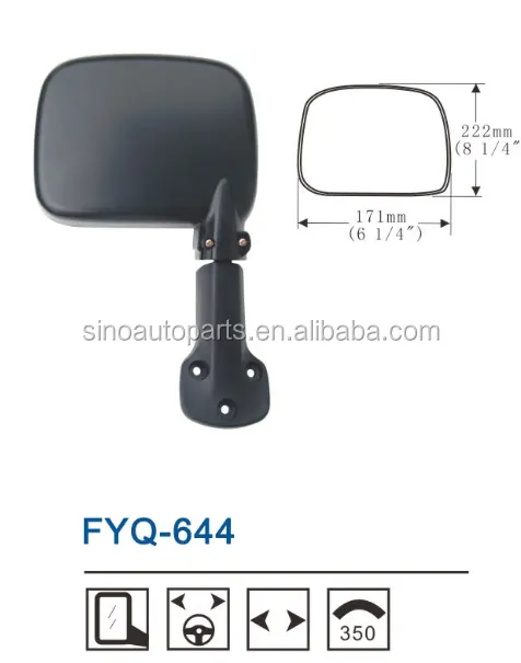 Espelho retrovisor automotivo, de alta qualidade, para toyota hiace