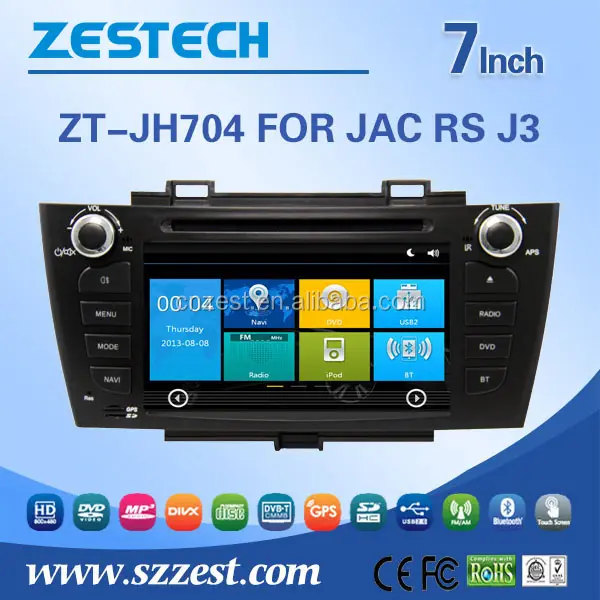 Sistema multimedia de 2 din para coche, para JAC Veloce/b-cross/Star/J3, reproductor de dvd con radio BT SWC, sistema de navegación gps automático