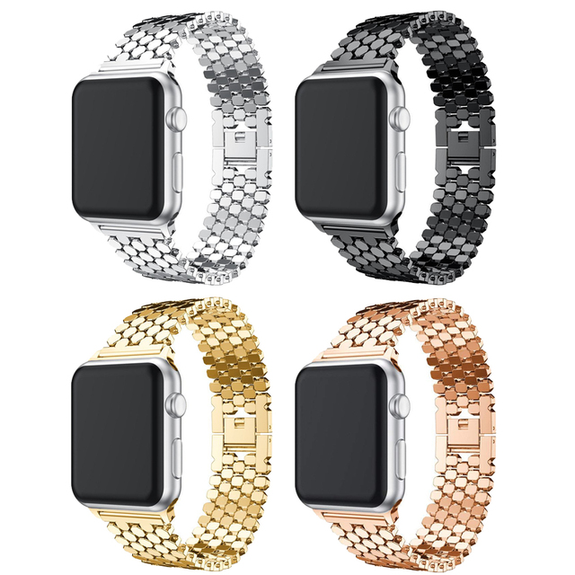 IVANHOE Bling Bands Replacement for Apple Watch Band 40/38mm 44/42mm for IWatch Series 4 3 2 1, Rhinestone Metal Wristband Strap