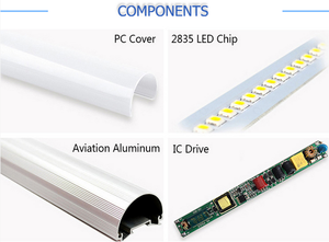 Cubierta de tubo led de aluminio + plástico T8 SKD CKD, cubierta de plástico, tubo fluorescente led - Product Image 4