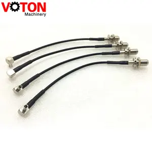 F To TS9 Cable Assembly RG 174 Jumper Cable F Female Bulkhead Connector To TS9 Male Right Angle Connector