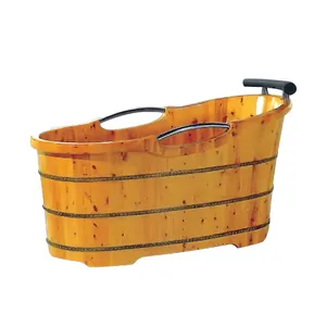 K-9507户外传统风格家用水疗木制热水浴缸日式木质浴缸