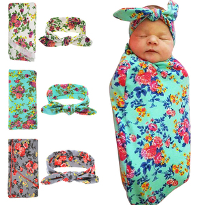 Bebé manta caliente flor elástico diademas de fotografí<span class=keywords><strong>a</strong></span> accesorios bebé recién nacido Swaddle - Product Image 1