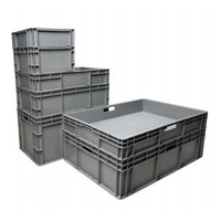 Boîtes de rangement mobiles en PP recyclable de style solide EU 600*400*340mm, bacs empilables, conteneur en plastique, nouveau style, bac élégant