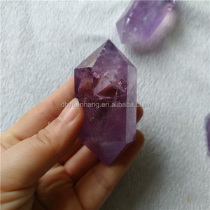 Baguettes en cristal d'améthyste naturel, Double extrémité, en cristal <span class=keywords><strong>de</strong></span> guérison à six côtés, 1 pièce - Product Image 5