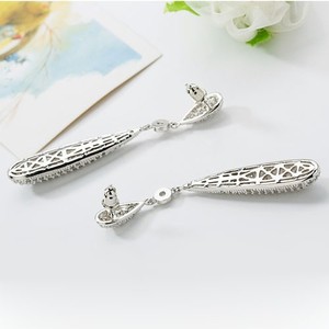 Boucles d'oreilles Teemi gros AAA Sparkling Vraiment luxe zircon cubique Micro Pavée Mode de soirée de mariage nuptiale lourd lo - Product Image 3