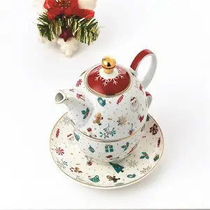 Pink cartoon new bone china tea set