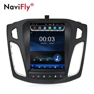 NaviFly 10.1英寸四核垂直安卓8.1汽车收音机系统，适用于2012-2017福特福克斯全球定位系统导航音频立体声2 + 16G