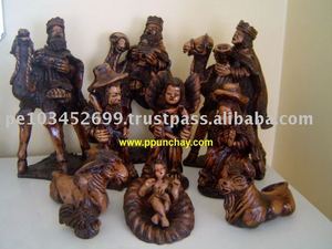 Juego de Natividad de Cerámica Religiosa Hecha a Mano de Puno Andina, Material Plástico Duradero, Elaborado en Perú - Product Image 1