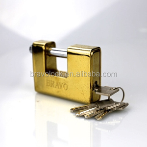 <span class=keywords><strong>Cadenas</strong></span> rectangulaire protégé poli or de haute qualité avec 5 clés d'ordinateur serrure de bloc de titane - Product Image 4
