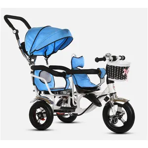 New model Baby Tricycle With Two Seats Tandem Tricycle With Multi-function detachable,Rotatable Seat Baby Twins Tricycle