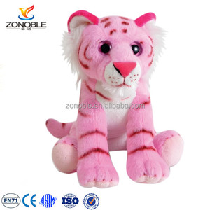 Peluche de Tigre Personalizado, Juguete de Peluche Suave para Niños, Peluche de Tigre Rosa - Product Image 1