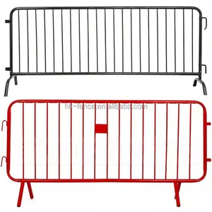 1100x2200 Crowd Control Barricade,Yellow Red Temporary Fence,Pedestrian Guidance Guardrails,Event Barrier For Sale
