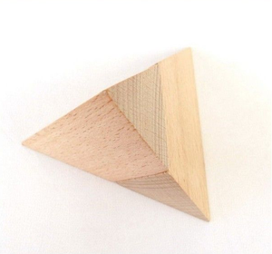 <span class=keywords><strong>Pyramide</strong></span> en bois à assembler, 2 pièces, matériel pédagogique Montessori, artisanat non fini, blocs de construction en bois - Product Image 2
