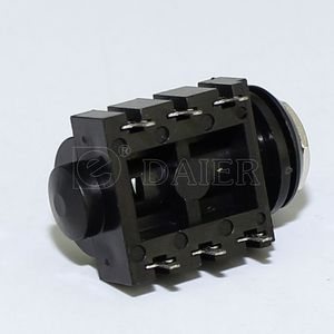 Prise audio <span class=keywords><strong>femelle</strong></span> 4 broches 1/4 pouce 6,35 mm Montage sur circuit imprimé Prise stéréo - Product Image 5