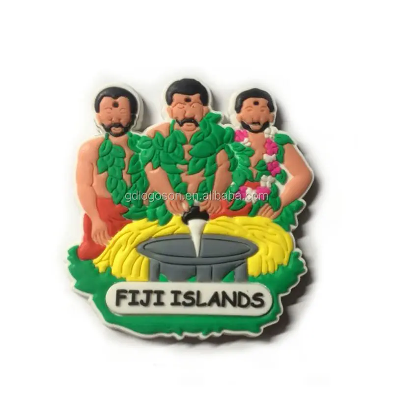 Quần Đảo Fiji 2018 Nam Châm Cao Su Kỳ Nghỉ Fiji Nam Châm Tủ Lạnh PVC
