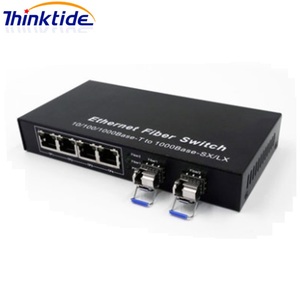 10/100/1000Mbps 2 Cổng Sợi + 4 Cổng RJ-45 SFP Switch Bộ Chuyển Đổi Phương Tiện Truyền Thông Sợi Quang 100M 5 Cổng Bộ Chuyển Đổi Quang - Product Image 2