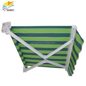 Alto grado blanco recubierto de aluminio reforzado patio <span class=keywords><strong>toldo</strong></span> de la lluvia, lluvia, balcón Canopy con brazo A05 - Product Image 2
