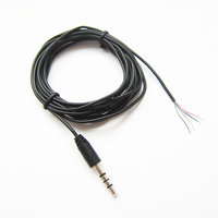Câble AUX 2,5 mm 3,5 mm Jack stéréo ouvert avec câble émaillé nu étamé, extrémité ouverte, câble Jack 3,5 mm vers extrémité nue