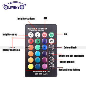 Livraison gratuite T10 W5W Ampoules <span class=keywords><strong>LED</strong></span> pour voiture Ampoules <span class=keywords><strong>LED</strong></span> RGB avec télécommande 194 168 501 Lampe <span class=keywords><strong>LED</strong></span> Lumières de lecture Blanc Rouge Ambre <span class=keywords><strong>12V</strong></span> - Product Image 4