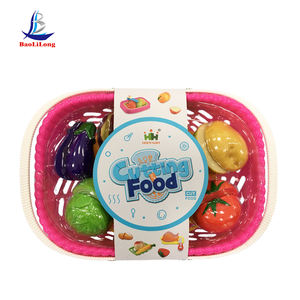 Abs plastique matière première fruits ensemble jouets semblant jouer cuisine panier emballage coupe fruits légume jouet - Product Image 2