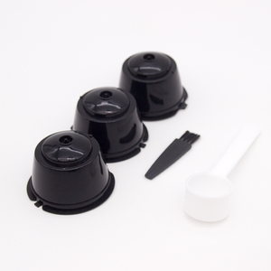 Lot de 3 capsules de café réutilisables noires pour <span class=keywords><strong>Dolce</strong></span> <span class=keywords><strong>Gusto</strong></span>, capsules en plastique rechargeables pour plus de 100 utilisations pour tous les cafetières - Product Image 4
