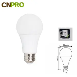 中国メーカー12W調光可能LED電球ライトA60E27調光可能LEDランプ
