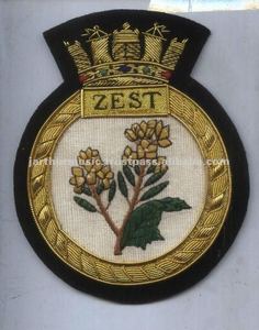 Insignes de blazer brodé en fil d'or Écusson de chapeau à visière - Product Image 2