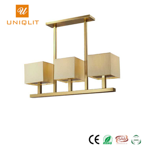 China por mayor Hotel 3 E14 lámpara hierro luz pendiente tela - Product Image 2