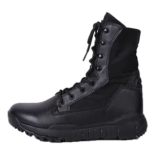 Bottes de combat en cuir noir forêt tropicale de marque 2023