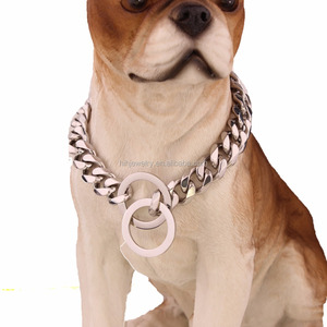 Edelstahl Kubanische Gliederkette Choke Hundehalsband 15 mm Breit Schwer 12-36 Zoll 18 Zoll - Product Image 6