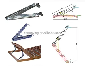 Tabel mahasiswa meja mengangkat engsel, 12 gigi adjustable multi-gigi logam tempat tidur rumah sakit headrest angkat engsel