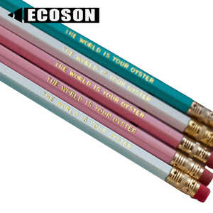 Crayons hexagonaux en graphite de haute qualité pour l'écriture, le <span class=keywords><strong>dessin</strong></span> et le croquis, vert, blanc, rose, <span class=keywords><strong>bleu</strong></span> clair, avec gomme - Product Image 3