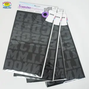 Iron on flock heat transfer sticker paper for clothing