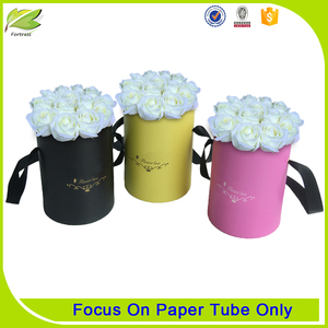 Luxury <span class=keywords><strong>rose</strong></span> rosa rotonda fiore di cartone scatole - Product Image 6
